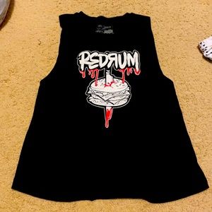 Redrum Feed Me Fight Me Halloween muscle tank
